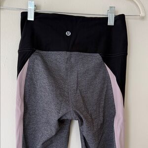 lululemon athletica Black, Gray, and Pink Leggings